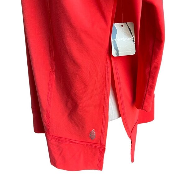 Free People Movement Oversized Hooded Shirt Atomic Orange Size Medium NWT - Picture 4 of 9